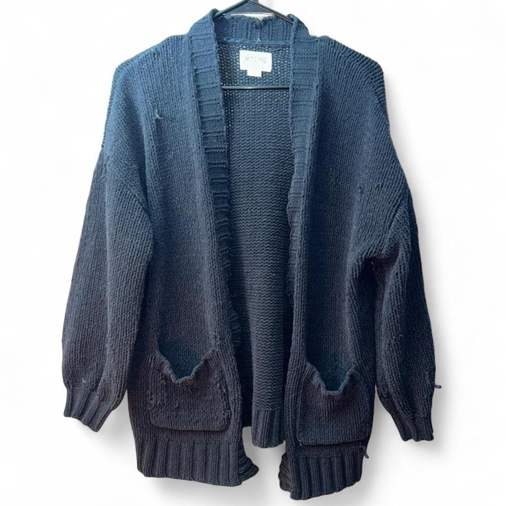 American Eagle Outfitters Black Knit Open Cardigan
